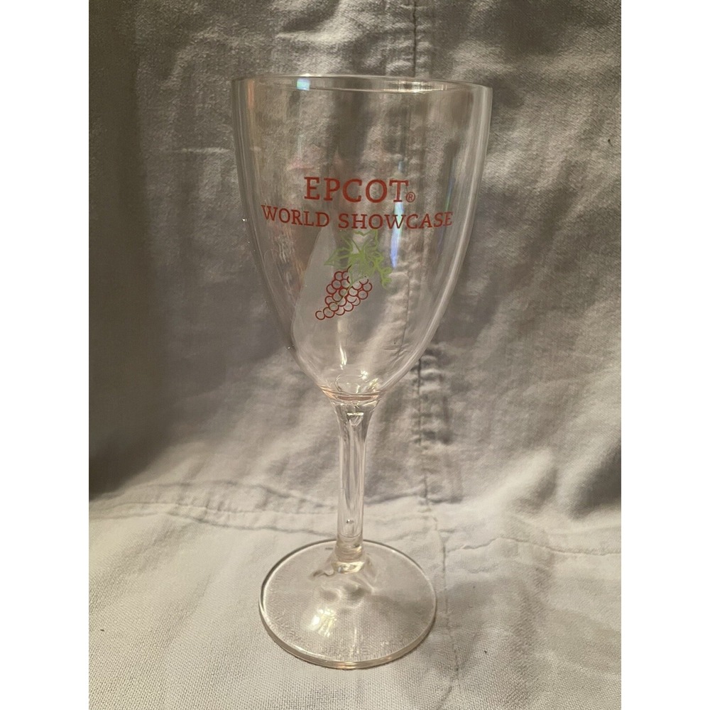 NEW Disney Parks Epcot World Showcase Wine Walk Plastic Acrylic Wine Glass 8oz
